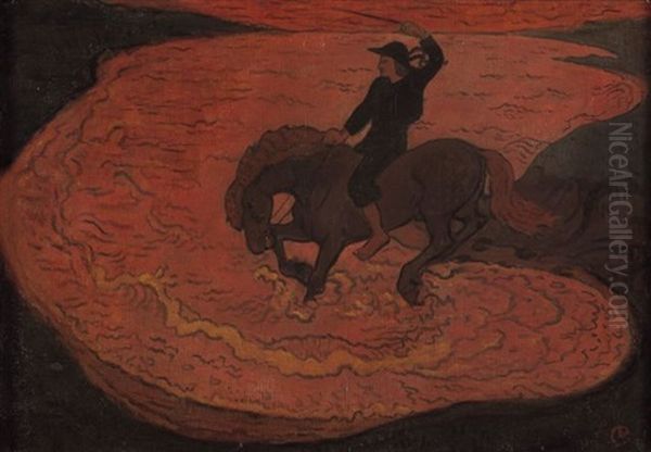 Cheval Au Bain Oil Painting by Georges Lacombe