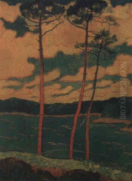 Les Pins Rouges Oil Painting by Georges Lacombe