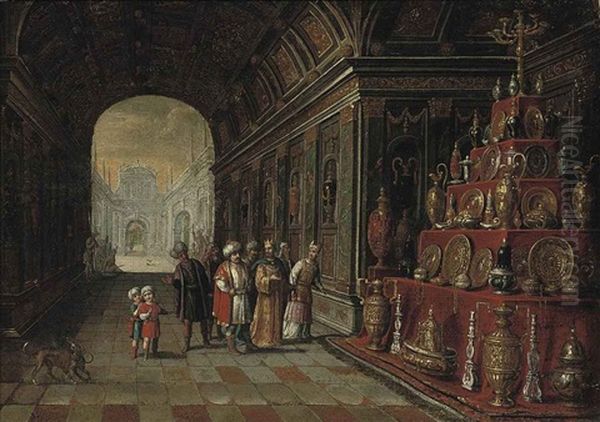 The Temple Of Solomon Oil Painting by Juan de LaCorte