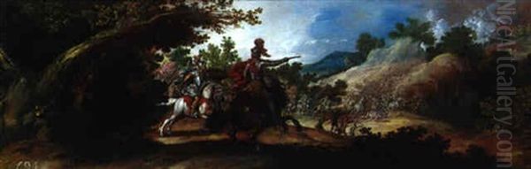 La Charge De Cavalerie Oil Painting by Juan de LaCorte