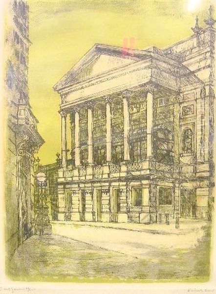 The Facade Of The Royal Opera House Oil Painting by John Axel Beer