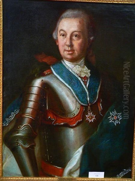 Portrait Leopold Freiherr Von Hartmann Oil Painting by Johann Nepomuk de LaCroce