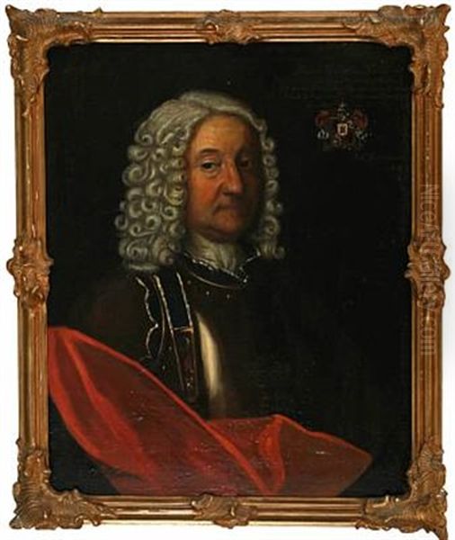 Portrait Of Hans Wilhelm Kaalund, Highly Ranked Royal Servant Oil Painting by Frederic LaCroix