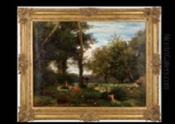 Landscape Oil Painting by Gaspard-Jean Lacroix