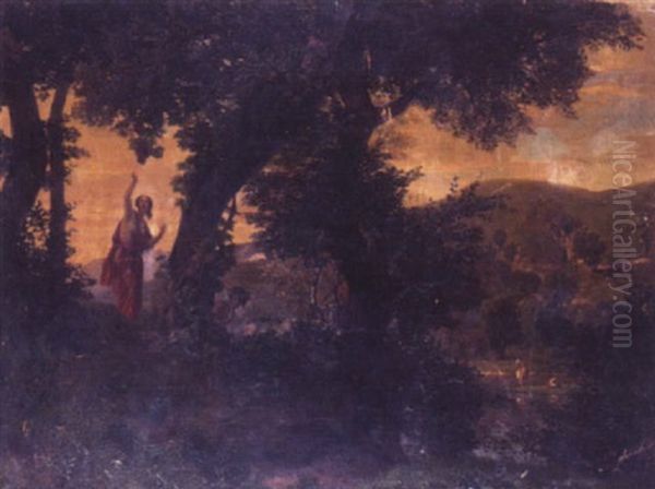 Scene Bucolique Oil Painting by Gaspard-Jean Lacroix