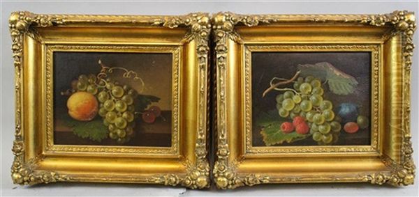 Pair Of Still Lifes With Fruits Oil Painting by Paul Lacroix