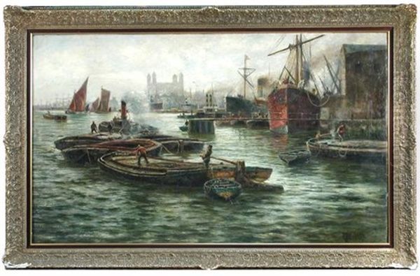 The Pool Of London Oil Painting by Charles John de Lacy