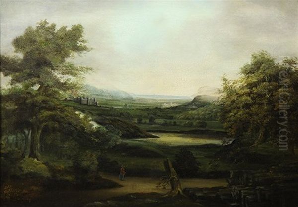 A Scottish Landscape Oil Painting by John Berney Ladbrooke