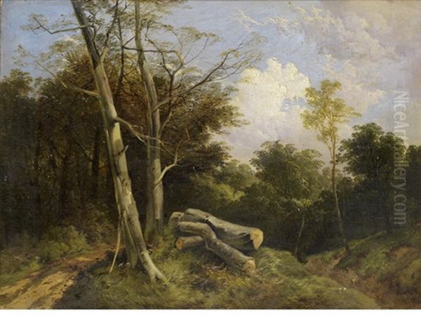 A Woodland Path by John Berney Ladbrooke