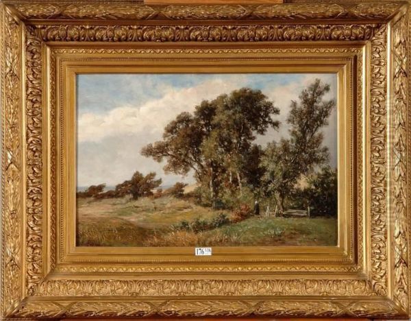 Paysage De Dunes Anime Dans Les Environs De Walcheren Oil Painting by Euphrosine Beernaert