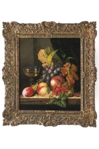 Naturaleza Muerta Con Copa Y Uvas Oil Painting by Edward Ladell