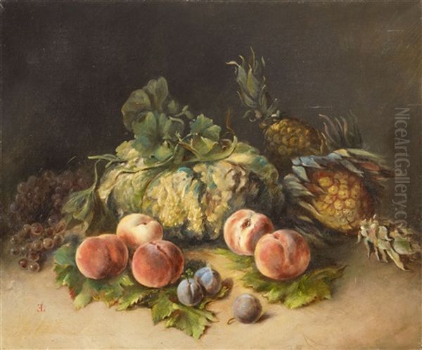 Fruit Still Life Oil Painting by Edward Ladell