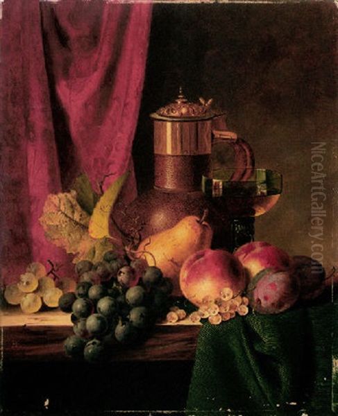 Fruit And Still Life Oil Painting by Edward Ladell