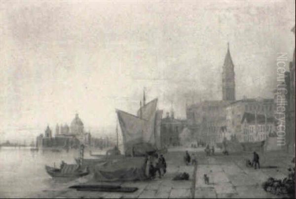 Ansicht Von Venedig Oil Painting by Carl Martin Laeisz