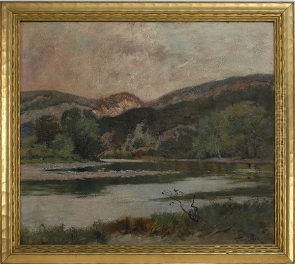 Mountain Pond Oil Painting by Alexander Theobald Van Laer