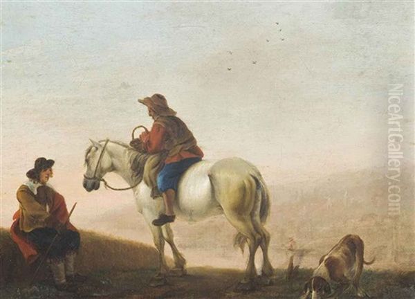 The Resting Travellers Oil Painting by Pieter Jacobsz. van Laer