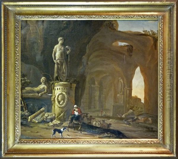 Architektur-capriccio Oil Painting by Pieter Jacobsz. van Laer