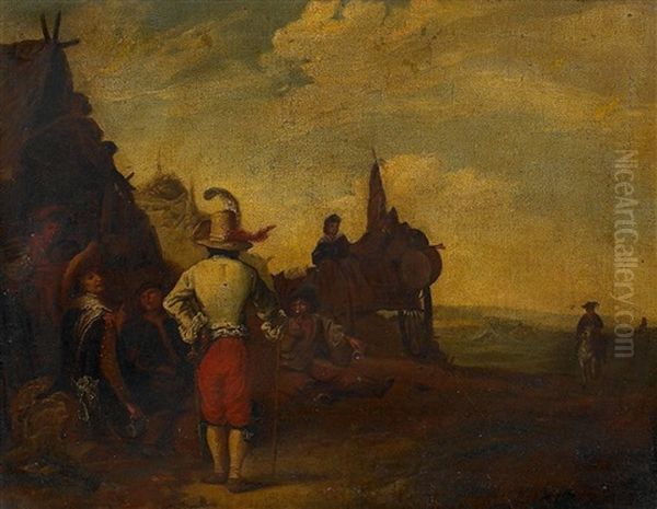 Reiterlager Oil Painting by Pieter Jacobsz. van Laer