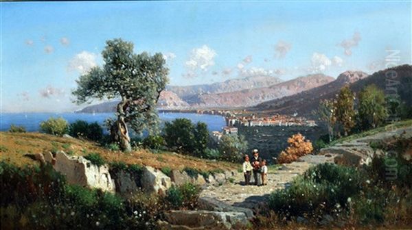 Sorrento Oil Painting by Giuseppe Laezza