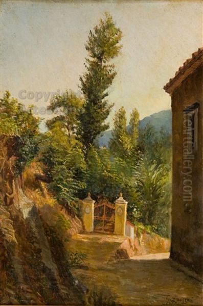 Villa Sorrentino Oil Painting by Giuseppe Laezza