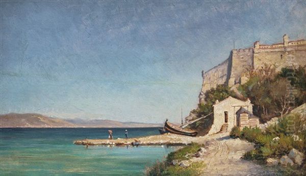 Paesaggio Sul Mare Oil Painting by Giuseppe Laezza