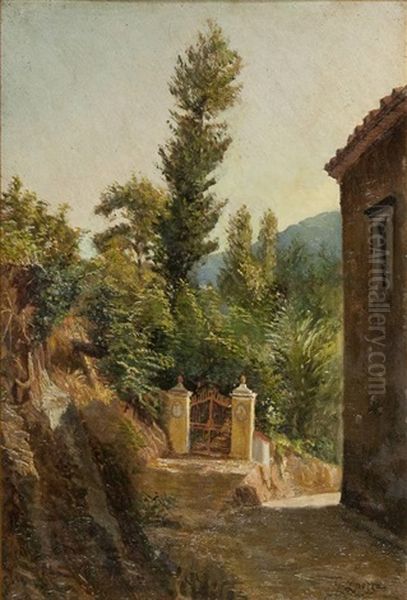 Villa Sorrentino Oil Painting by Giuseppe Laezza