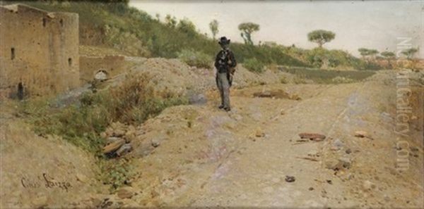 Jeune Homme Sur Un Chemin Oil Painting by Giuseppe Laezza