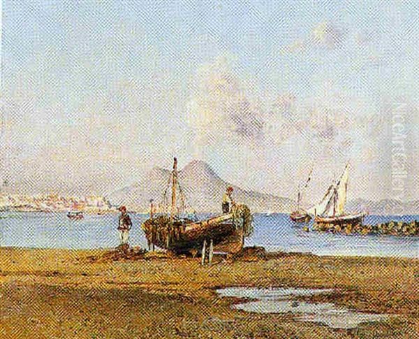 Veduta Di Mergellina Oil Painting by Giuseppe Laezza