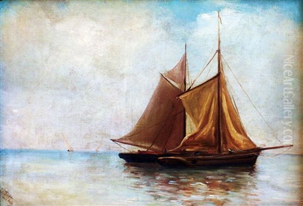 Marina De Cadiz Oil Painting by Jose Lafita y Blanco