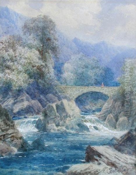 The Lledr Bridge Oil Painting by George Law Beetholme