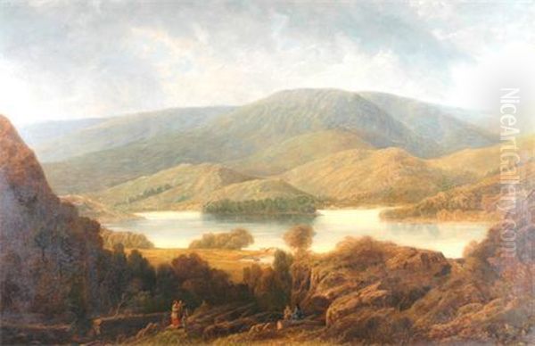 A Large And Impressive View Of Loch Lomond Oil Painting by George Law Beetholme