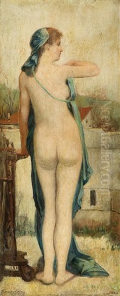 Standing Nude Oil Painting by Francois Lafon