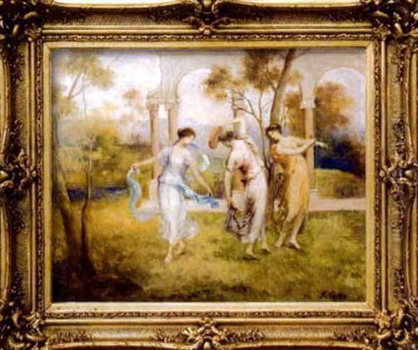 Les Trois Graces Oil Painting by Francois Lafon