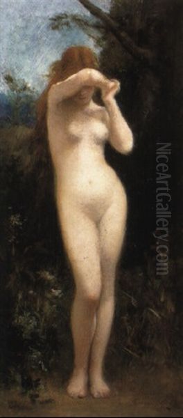 Standing Nude Oil Painting by Francois Lafon