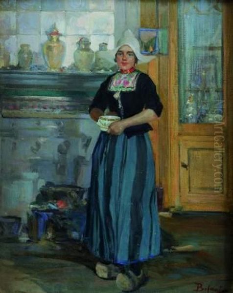 Jeune Fille De Volendam Oil Painting by Gennaro Befanio