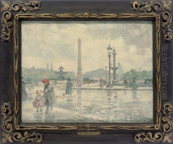 Place De La Concorde, Paris Oil Painting by Gennaro Befanio