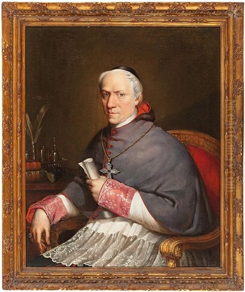 Retrato De Un Cardenal Oil Painting by Charles Nicolas Rafael LaFond