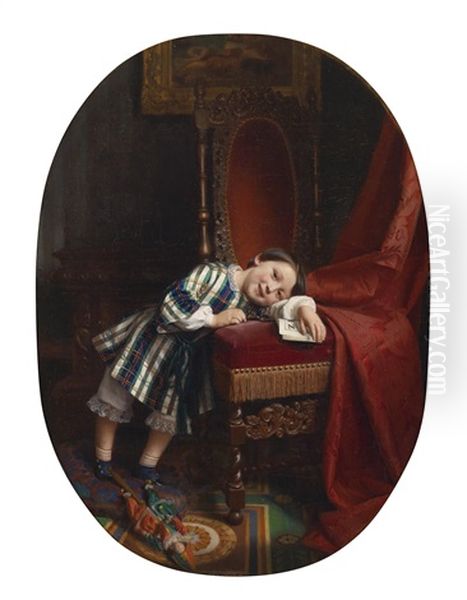 Der Samtsessel Oil Painting by Jean-Baptiste Adolphe Lafosse