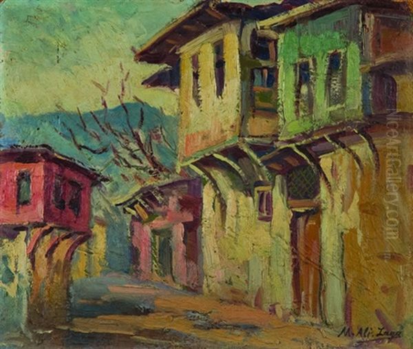 Evler Oil Painting by Mehmet Ali Laga