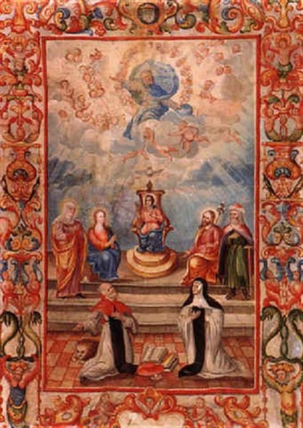 Santisima Trinidad, Santos Parientes, S. Jeronimo Y Santa Paula by Andres Lagarto