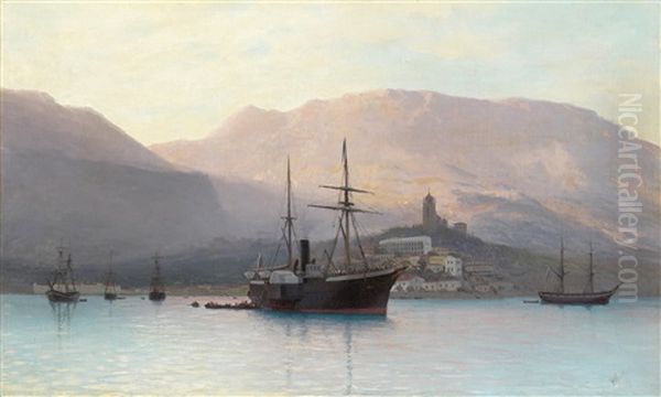 View Of The Cathedral Of St John Chrysostom, Yalta Oil Painting by Lev Felixovich Lagorio