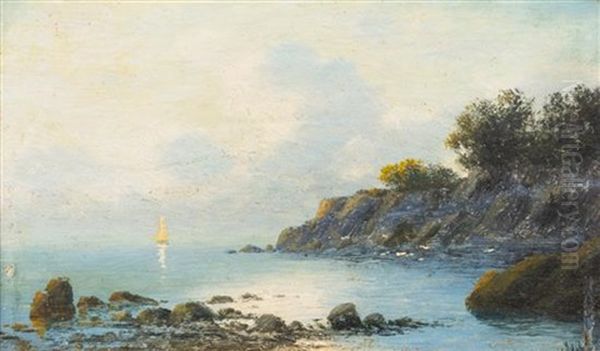 Shoreline Oil Painting by Lev Felixovich Lagorio