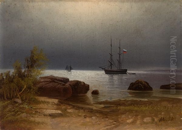 Calm Oil Painting by Lev Felixovich Lagorio