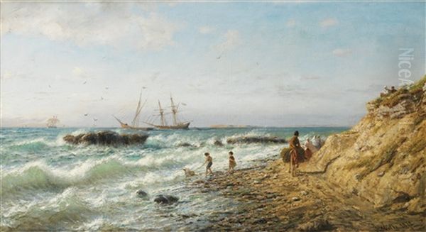 Black Sea Coast Oil Painting by Lev Felixovich Lagorio