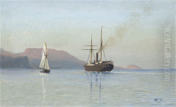 Approaching Crimea Oil Painting by Lev Felixovich Lagorio