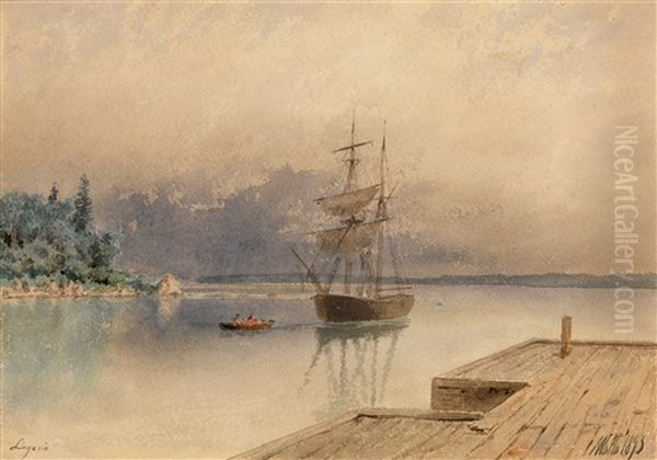 View From A Jetty Oil Painting by Lev Felixovich Lagorio