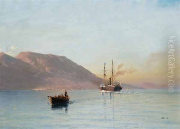 The Bay Of Feodosia Oil Painting by Lev Felixovich Lagorio