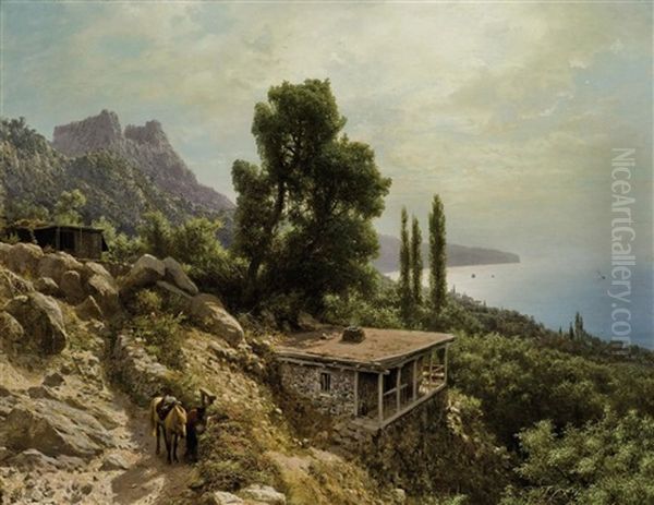 Returning Home, The Caucasus Oil Painting by Lev Felixovich Lagorio