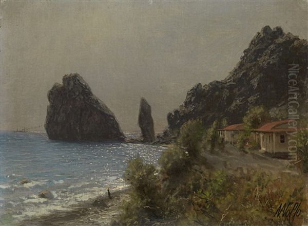 Coast Of Simeiz, Crimea Oil Painting by Lev Felixovich Lagorio