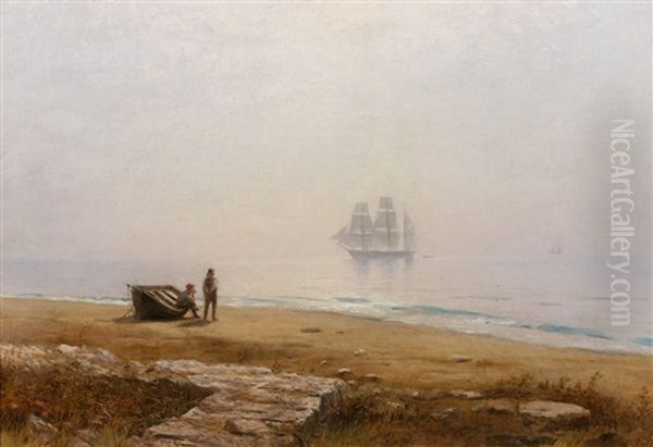 On The Coast Oil Painting by Lev Felixovich Lagorio